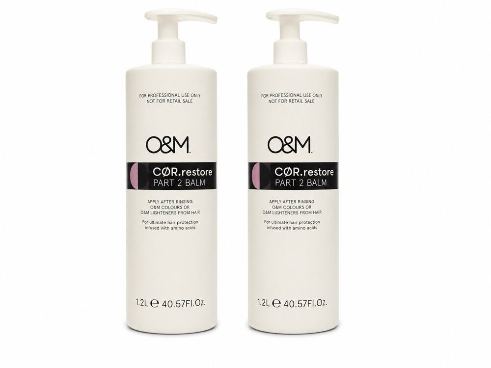 2x O&M COR.restore Part 2 Balm Professional Hair Treatment 40.57 fl oz 1.2L
